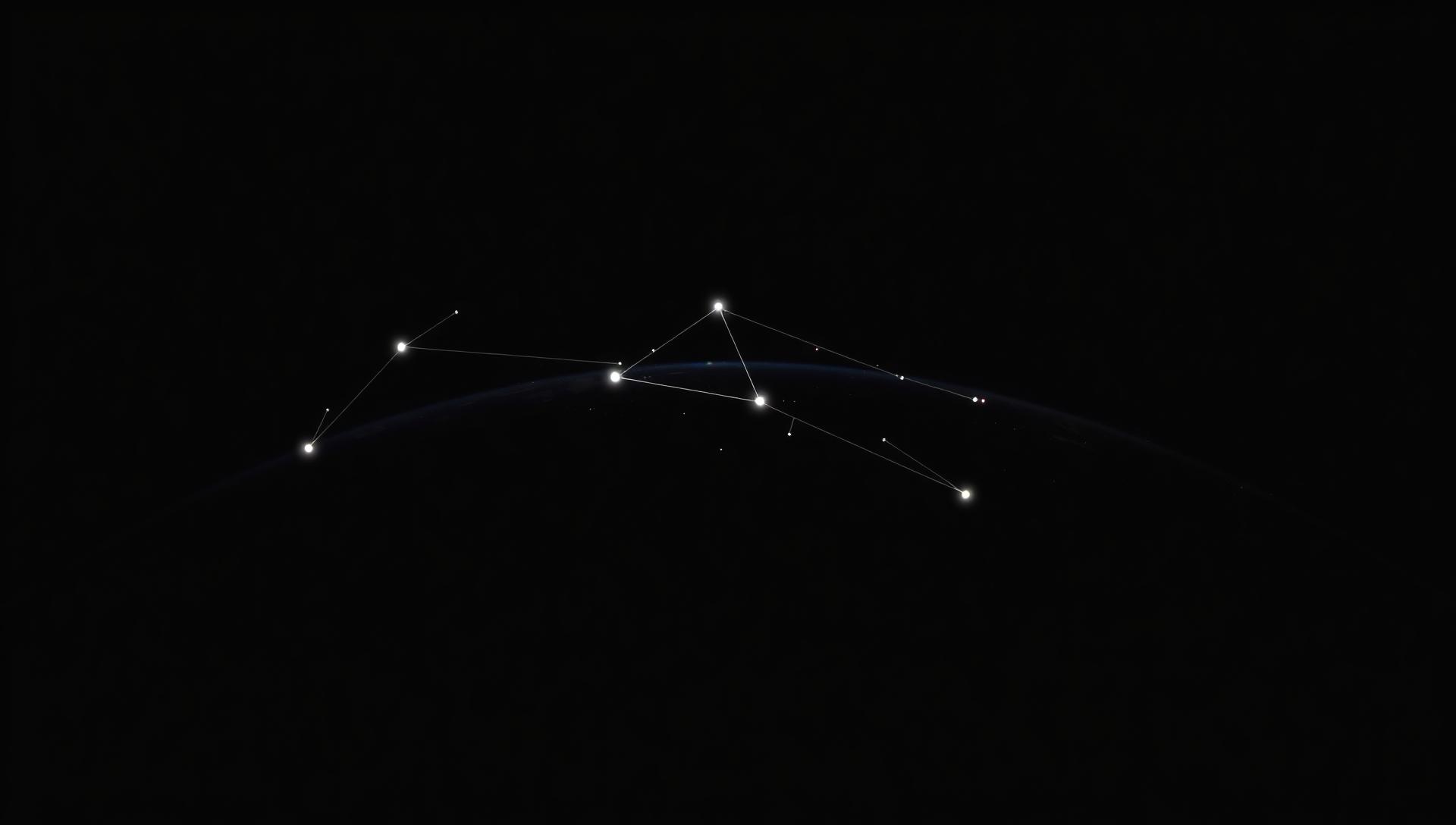 Satellite constellation over Earth